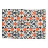 抽象芸術の花：シンプル幾何学的ヴィンテージ 枕カバー (裏面)