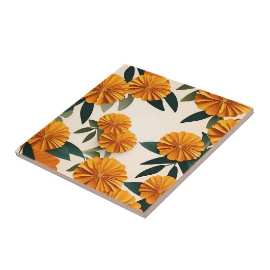 抽象芸術の花 タイル (側面)