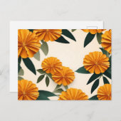 抽象芸術の花 ポストカード (正面/裏面)