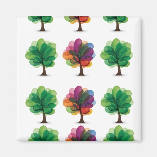 抽象芸術の花 マグネット (正面)