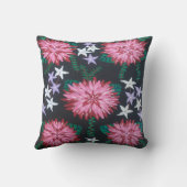 抽象芸術の花（黒） クッション (裏面)