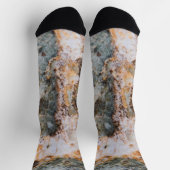 抽象芸術の茶色の白いグリ岩質組織 ソックス (上部)