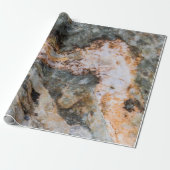 抽象芸術の茶色の白いグリ岩質組織 ラッピングペーパー (アンロールド)