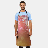 抽象芸術の華やかな輝きの背景 エプロン (着用した状態)