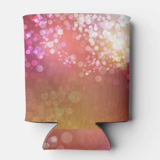 抽象芸術の華やかな輝きの背景 缶クーラー (裏面)