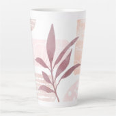 抽象芸術の落ち着き水色 カフェラテマグ (正面)