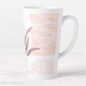 抽象芸術の落ち着き水色 カフェラテマグ (右)