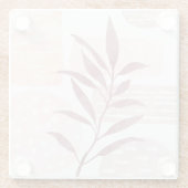 抽象芸術の落ち着き水色 ガラスコースター (裏面)