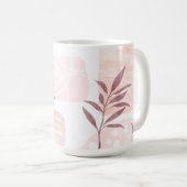 抽象芸術の落ち着き水色 コーヒーマグカップ (正面右)