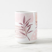 抽象芸術の落ち着き水色 コーヒーマグカップ (中央)