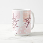 抽象芸術の落ち着き水色 コーヒーマグカップ (正面右)