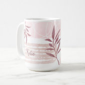 抽象芸術の落ち着き水色 コーヒーマグカップ (正面左)