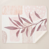 抽象芸術の落ち着き水色 シェルパブランケット (正面(横))