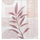 抽象芸術の落ち着き水色 シャワーカーテン (正面)