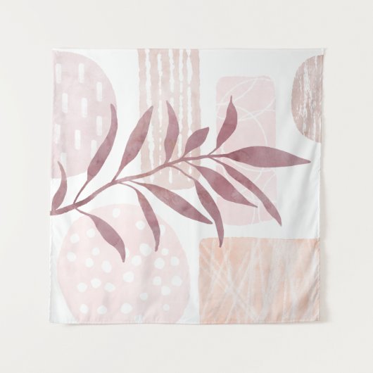 抽象芸術の落ち着き水色 タペストリー (正面(横))