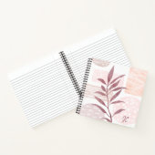 抽象芸術の落ち着き水色 ノートブック (内部)