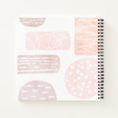 抽象芸術の落ち着き水色 ノートブック (裏面)