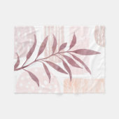 抽象芸術の落ち着き水色 フリースブランケット (正面(横))