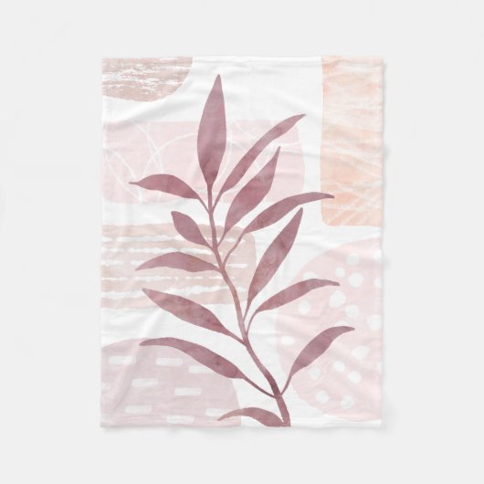 抽象芸術の落ち着き水色 フリースブランケット (正面)