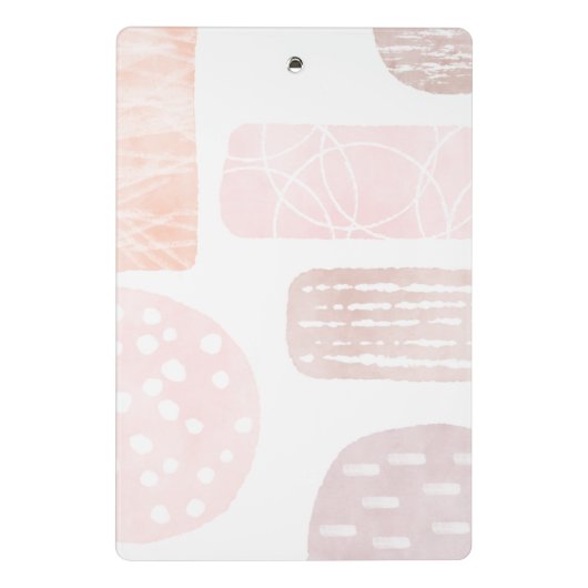 抽象芸術の落ち着き水色 ミニクリップボード (裏面)