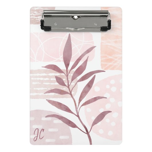 抽象芸術の落ち着き水色 ミニクリップボード (正面)