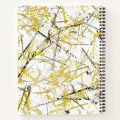 抽象芸術の落書き – マスタードとブラウン ノートブック (裏面)