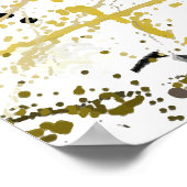 抽象芸術の落書き – マスタードとブラウン ポスター (角)