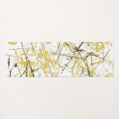 抽象芸術の落書き – マスタードとブラウン ヨガマット (裏面(横))