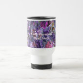 抽象芸術の葉のパターン（紫） トラベルマグ (中央)