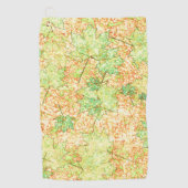 抽象芸術の葉を引っかき地面に、ベージュ ゴルフタオル (正面)