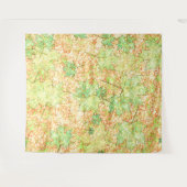 抽象芸術の葉を引っかき地面に、ベージュ タペストリー (正面(横))