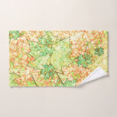 抽象芸術の葉を引っかき地面に、ベージュ バスタオルセット (ハンドタオル)