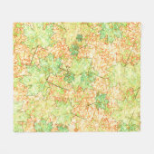 抽象芸術の葉を引っかき地面に、ベージュ フリースブランケット (正面(横))