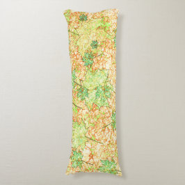 抽象芸術の葉を引っかき地面に、ベージュ ボディピロー