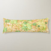 抽象芸術の葉を引っかき地面に、ベージュ ボディピロー (正面)