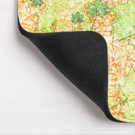 抽象芸術の葉を引っかき地面に、ベージュ マウスパッド