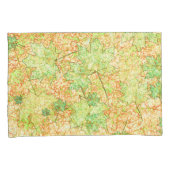 抽象芸術の葉を引っかき地面に、ベージュ 枕カバー (正面右)