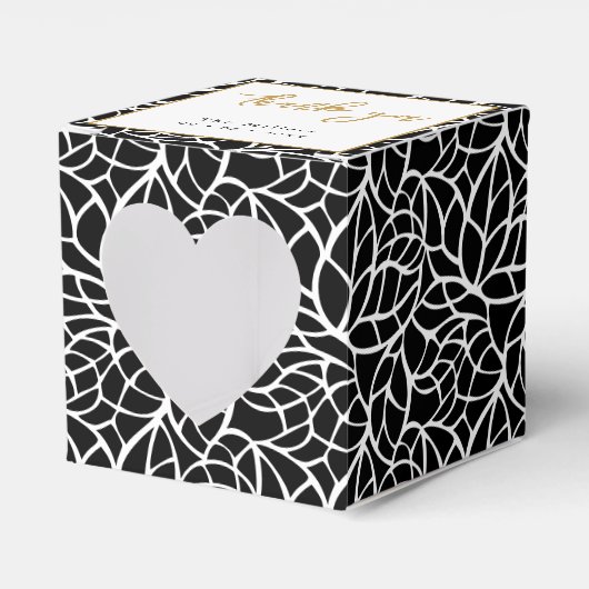 抽象芸術の葉パターン フェイバーボックス (正面サイド)