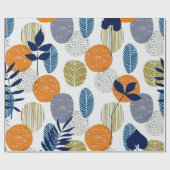 抽象芸術の葉形状 ラッピングペーパー (フラット)