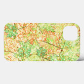 抽象芸術の葉、ベージュの上に引っ掻いた地面 Case-Mate iPhoneケース (裏面 (横))