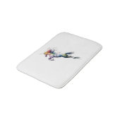 抽象芸術の虹色の一角獣の水色 バスマット (アングル)