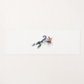 抽象芸術の虹色の一角獣の水色 ヨガマット (正面(横))