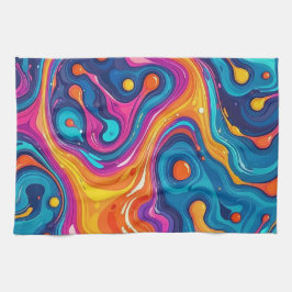 抽象芸術の表面アートワーク1200 - KItchenタオル キッチンタオル