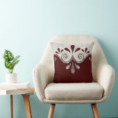 抽象芸術の装飾的な形で、ブルゴーニュと銀 クッション (椅子)