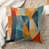 抽象芸術の角度（青とオレンジ） クッション (ブランケット)
