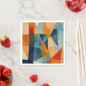 抽象芸術の角度（青とオレンジ） スタンダードカクテルナプキン (インサイチュ)