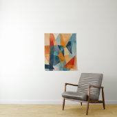 抽象芸術の角度（青とオレンジ） タペストリー (インサイチュ)