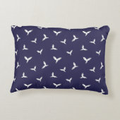 抽象芸術の質感と鳥。 アクセントクッション (裏面)