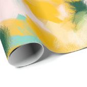 抽象芸術の質感の明るいパターン ラッピングペーパー (ロールコーナー)