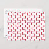 抽象芸術の赤い幾何絵を描パターン ポストカード (正面/裏面)